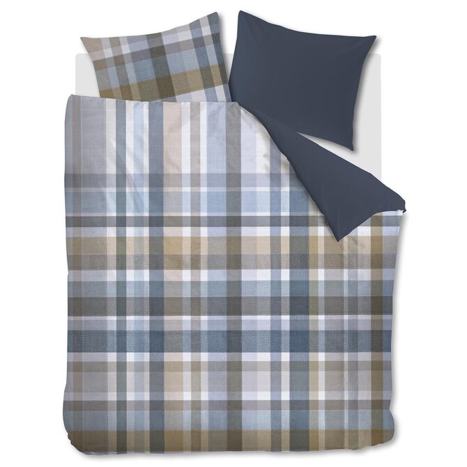 Beddinghouse Dekbedovertrek Eliott Blauw 200x200/220 cm