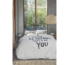 Housse de couette VTwonen Love Sleep - Naturel 140x200/220 cm