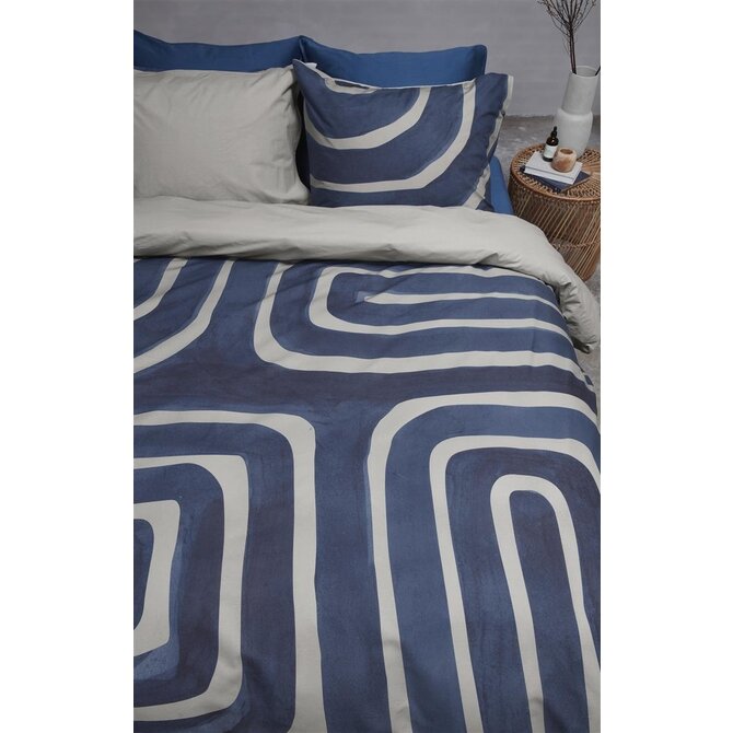 VTwonen dekbedovertrek Tribe - Indigo 200x200/220 cm