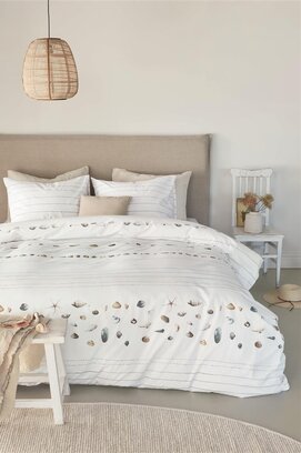 Marjolein Bastin Dekbedovertrek Beach - Naturel 200x200/220 cm