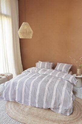 VTwonen dekbedovertrek Stip and Stripe - Blush 140x200/220 cm