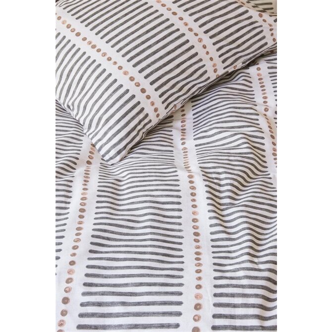 Housse de couette VTwonen Stip and Stripe - Blush 200x200/220 cm