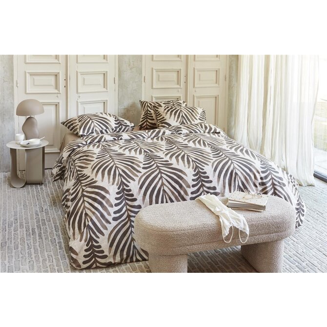 VTwonen dekbedovertrek Bold Feathers - Zand 140x200/220 cm