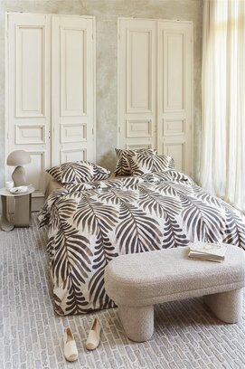 VTwonen dekbedovertrek Bold Feathers - Zand 200x200/220 cm