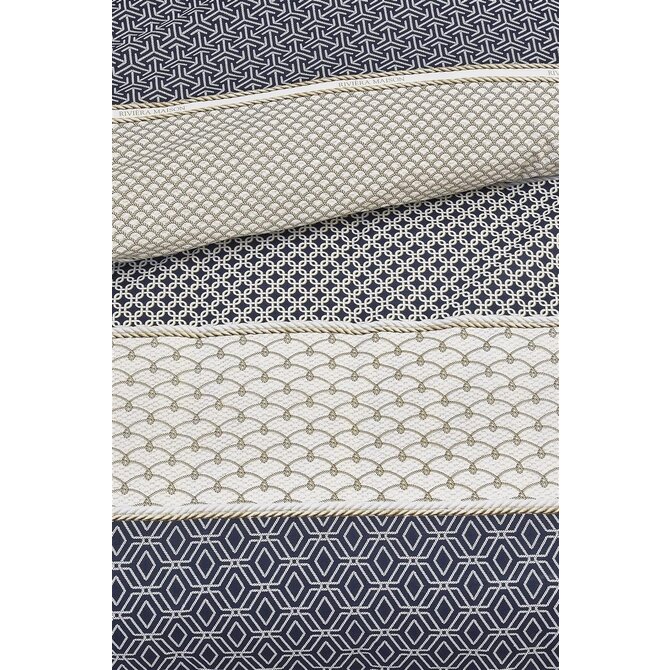 Riviera Maison Dekbedovertrek Ropes - Marineblauw 140x200/220 cm