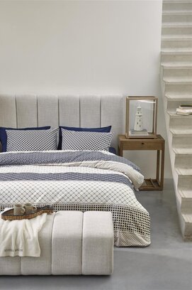 Housse de couette Riviera Maison Ropes - Bleu marine 260x200/220 cm