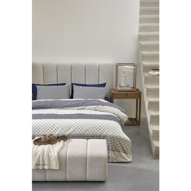 Riviera Maison Dekbedovertrek Ropes - Marineblauw 260x200/220 cm