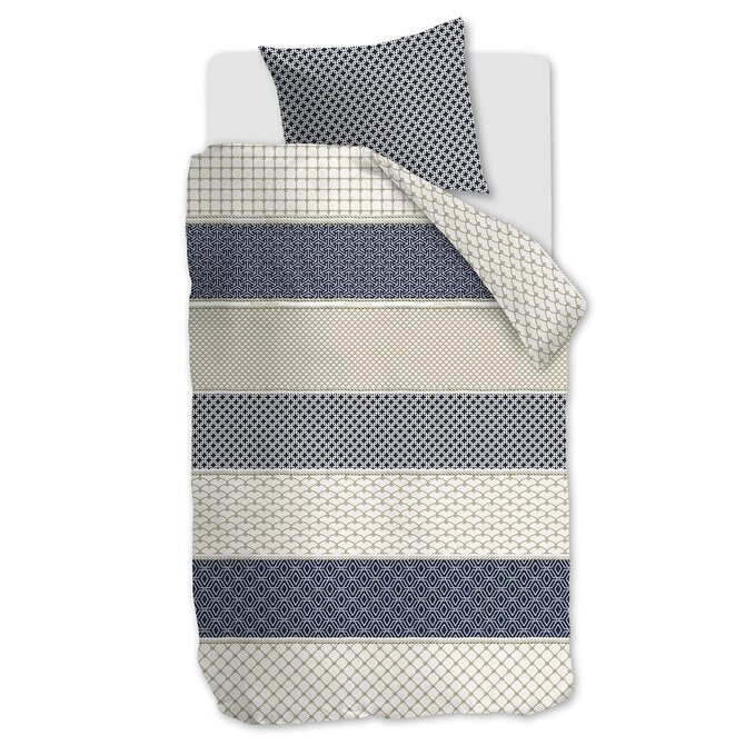 Riviera Maison Housse de Couette Ropes - Bleu Marine 260x200/220 cm