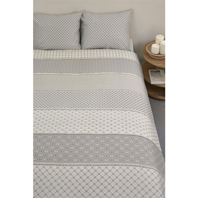 Riviera Maison Dekbedovertrek Ropes - Taupe 260x200/220 cm