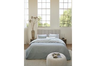 Riviera Maison Dekbedovertrek Twisted - Grijsgroen 200x200/220 cm