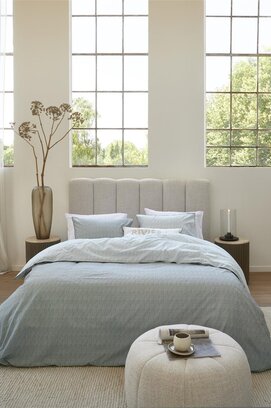 Riviera Maison Dekbedovertrek Twisted - Grijsgroen 240x200/220 cm