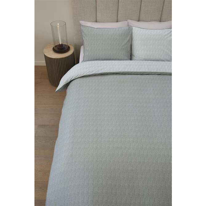 Riviera Maison Dekbedovertrek Twisted - Grijsgroen 260x200/220 cm