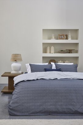 Riviera Maison Housse de Couette Twisted - Bleu 140x200/220 cm