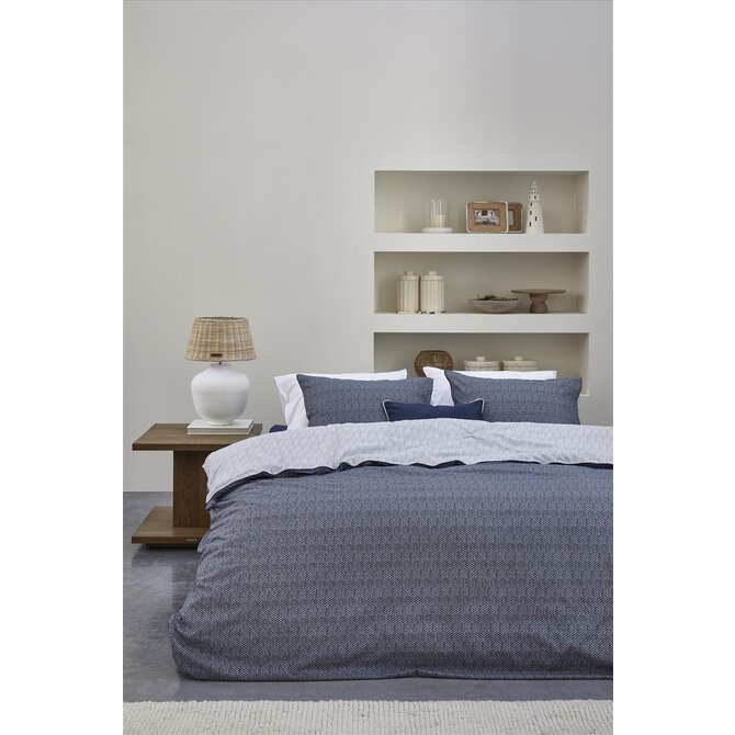 Housse de couette Riviera Maison Twisted - Bleu 140x200/220 cm