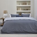 Rivièra Maison Housse de couette Riviera Maison Twisted - Bleu 140x200/220 cm