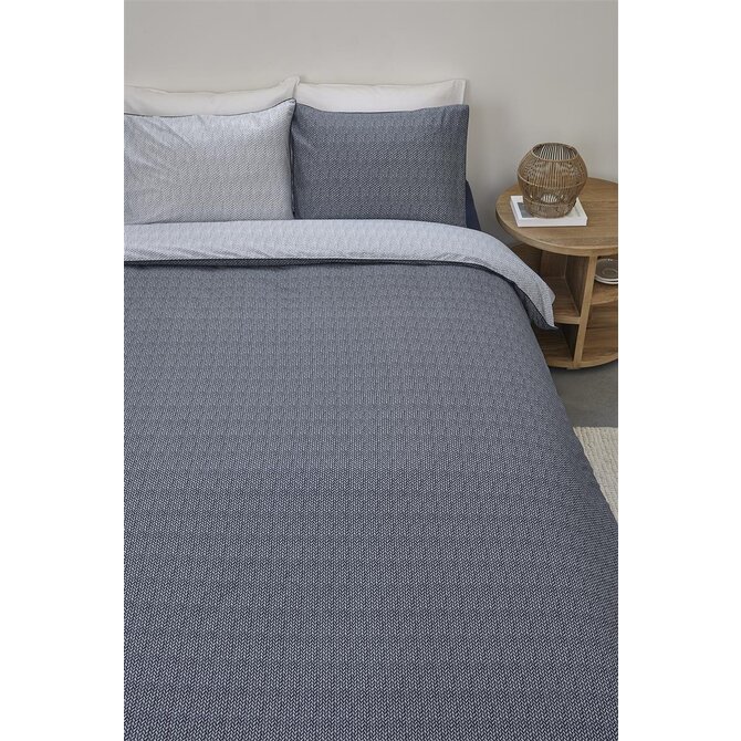 Riviera Maison Dekbedovertrek Twisted - Blauw 140x200/220 cm Riviera Maison Dekbedovertrek Twisted - Blauw 140x200/220 cm
