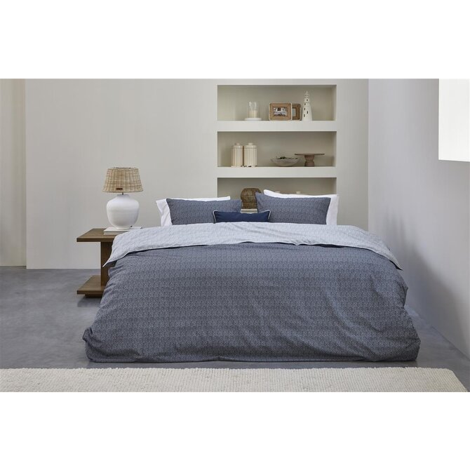 Riviera Maison Dekbedovertrek Twisted - Blauw 200x200/220 cm