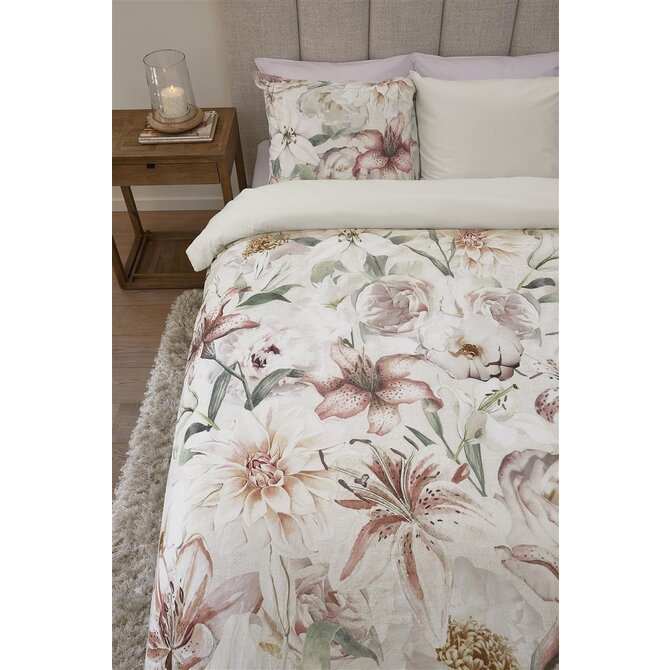 Riviera Maison Housse de Couette Lily Love - Rose 140x200/220 cm