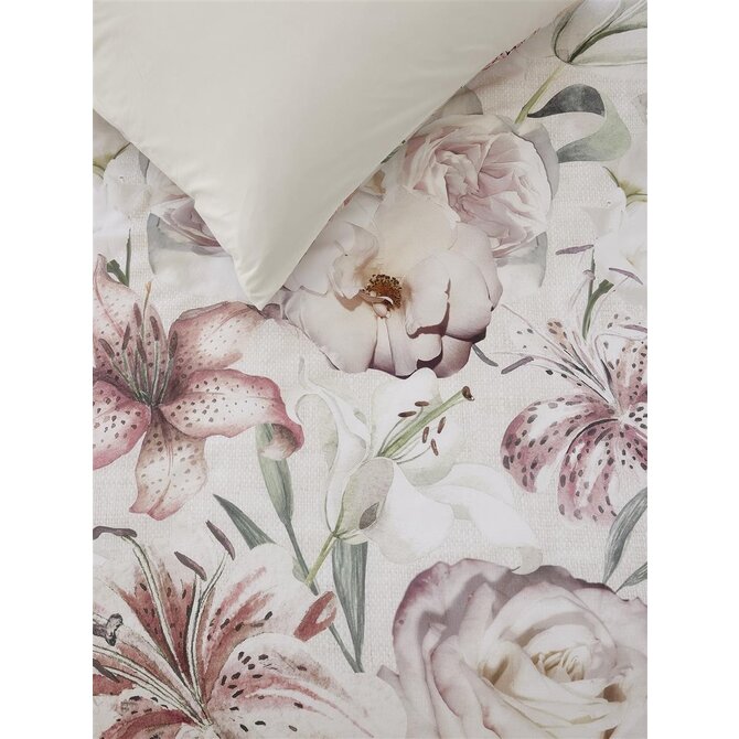 Riviera Maison Housse de Couette Lily Love - Rose 200x200/220 cm