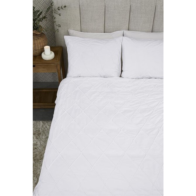 Riviera Maison Dekbedovertrek Elegance - Wit 200x200/220 cm