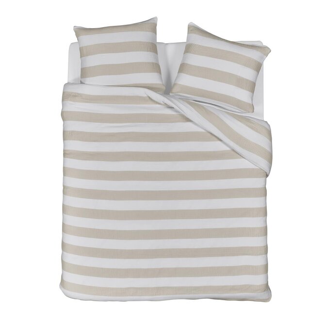 Housse de couette Riviera Maison Striped - Sable 260x200/220 cm