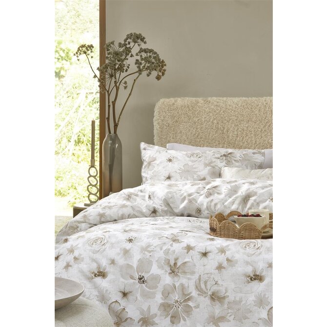 Riviera Maison Housse de Couette Flowing Flowers - Sable 240x200/220 cm