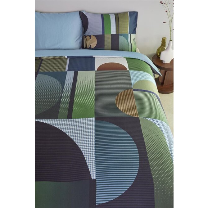 Kardol by Beddinghouse Housse de couette Utopia - Bleu Vert 200x200/220 cm