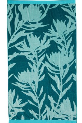 Serviette de plage KAAT Bermuda - Bleu-vert 100x180 cm