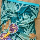 KAAT Strandlaken Bermuda - Blauwgroen 100x180 cm