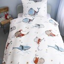 Beddinghouse Beddinghouse x Hanneke de Jager Housse de couette Whaletastic - Bleu 140x200 cm