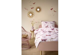 Beddinghouse x Hanneke de Jager Housse de couette Butterfly Away - Rose 120x150 cm