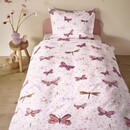 Beddinghouse Beddinghouse x Hanneke de Jager Housse de couette Butterfly Away - Rose 120x150 cm