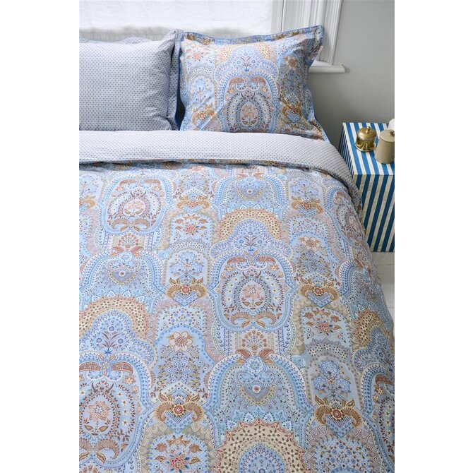 Pip Studio Dekbedovertrek Jabali Flower - Blauw 200x200/220 cm Pip Studio Dekbedovertrek Jabali Flower - Blauw 200x200/220 cm