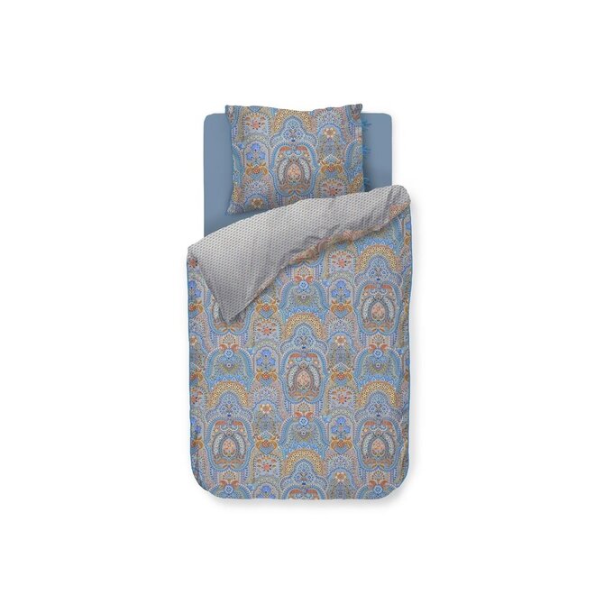 Pip Studio Dekbedovertrek Jabali Flower - Blauw 260x200/220 cm