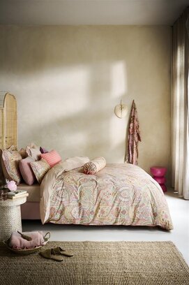 Pip Studio Dekbedovertrek Jabali Flower - Koraalrood 140x200/220 cm