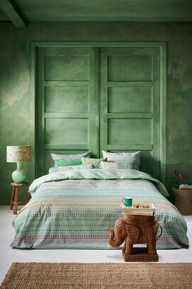 Pip Studio Dekbedovertrek Ashanti - Groen 240x200/220 cm