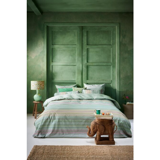 Pip Studio Dekbedovertrek Ashanti - Groen 240x200/220 cm