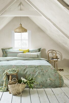 Pip Studio Dekbedovertrek Kili Flower - Groen 240x200/220 cm