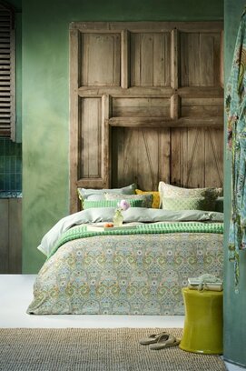 Pip Studio Dekbedovertrek Kikoy - Groen 260x200/220 cm