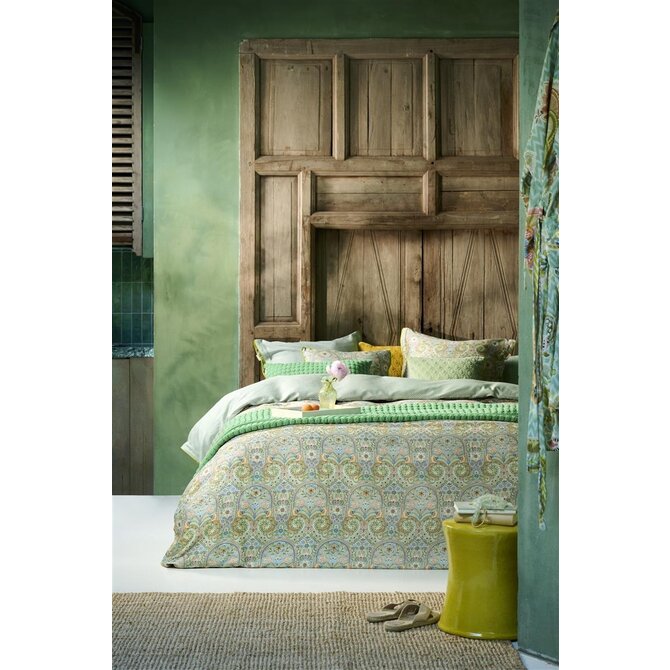 Pip Studio Housse de Couette Kikoy - Vert 260x200/220 cm Pip Studio Housse de Couette Kikoy - Vert 260x200/220 cm