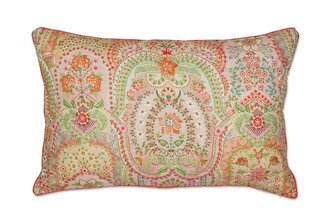 Coussin matelassé Pip Studio Jabali Flower - Rouge corail 45x70 cm