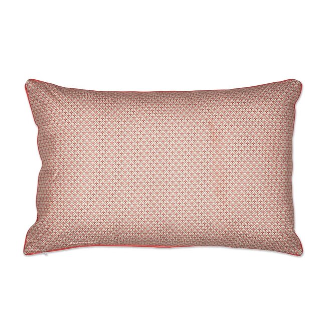 Coussin matelassé Pip Studio Jabali Flower - Rouge corail 45x70 cm