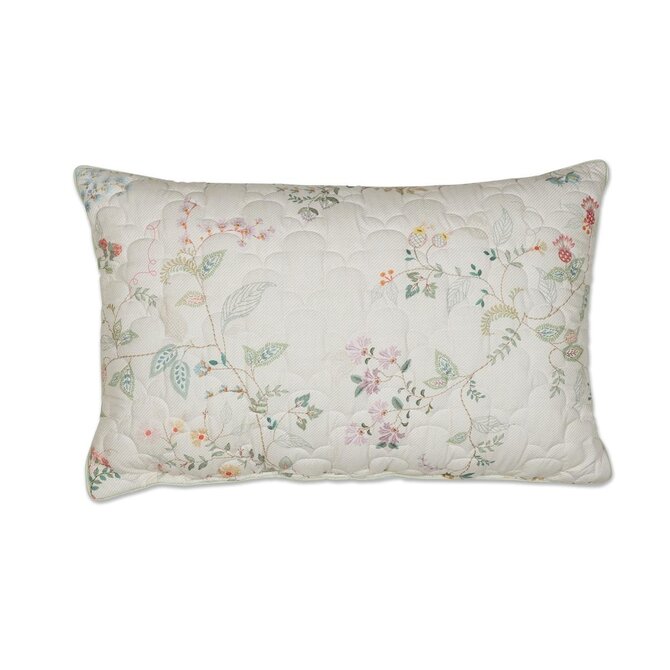 Pip Studio Kili Flower Quilted Cushion - Wit 45x70 cm