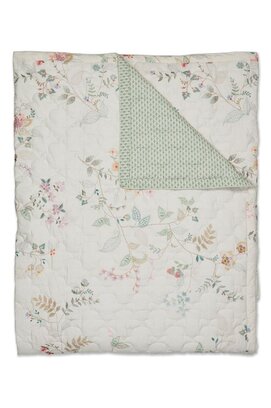 Pip Studio Kili Flower Quilt - Wit 180x260 cm