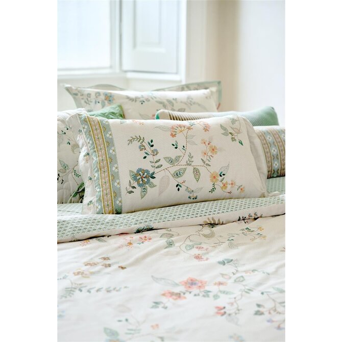 Pip Studio Kili Flower Cushion - Wit 35x60 cm