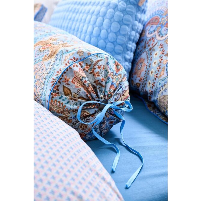 Pip Studio Jabali Flower Roll Cushion - Blauw 22x70 cm