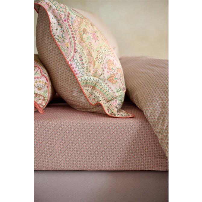 Pip Studio Cross Stitch - Rouge corail 90x200 cm Hauteur d'angle 35 cm