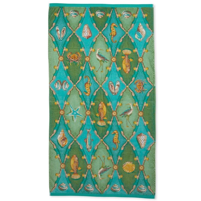 Pip Studio Little Sea Serviette de plage - Vert 100x180 cm