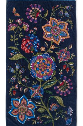 Pip Studio Viva la Vida Serviette de Plage - Bleu Foncé 100x180 cm