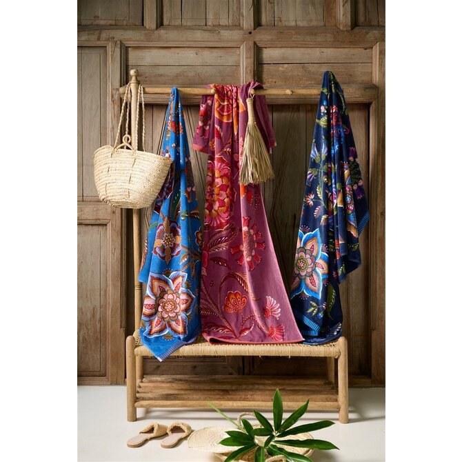 Pip Studio Viva la Vida Beachtowel - Donker Blauw 100x180 cm